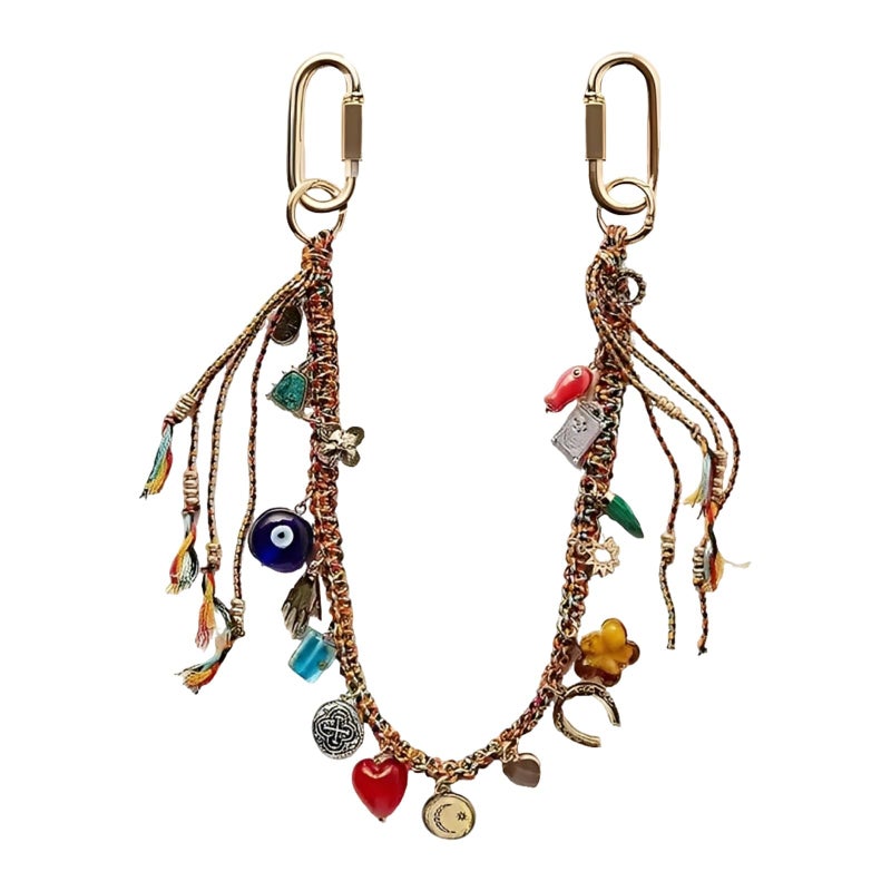 LSBDJDL Chain Beaded Rope Braided Keychain for Handbag Purse Backpack Accessories for Bag Purse Accessories for Women - Image 1