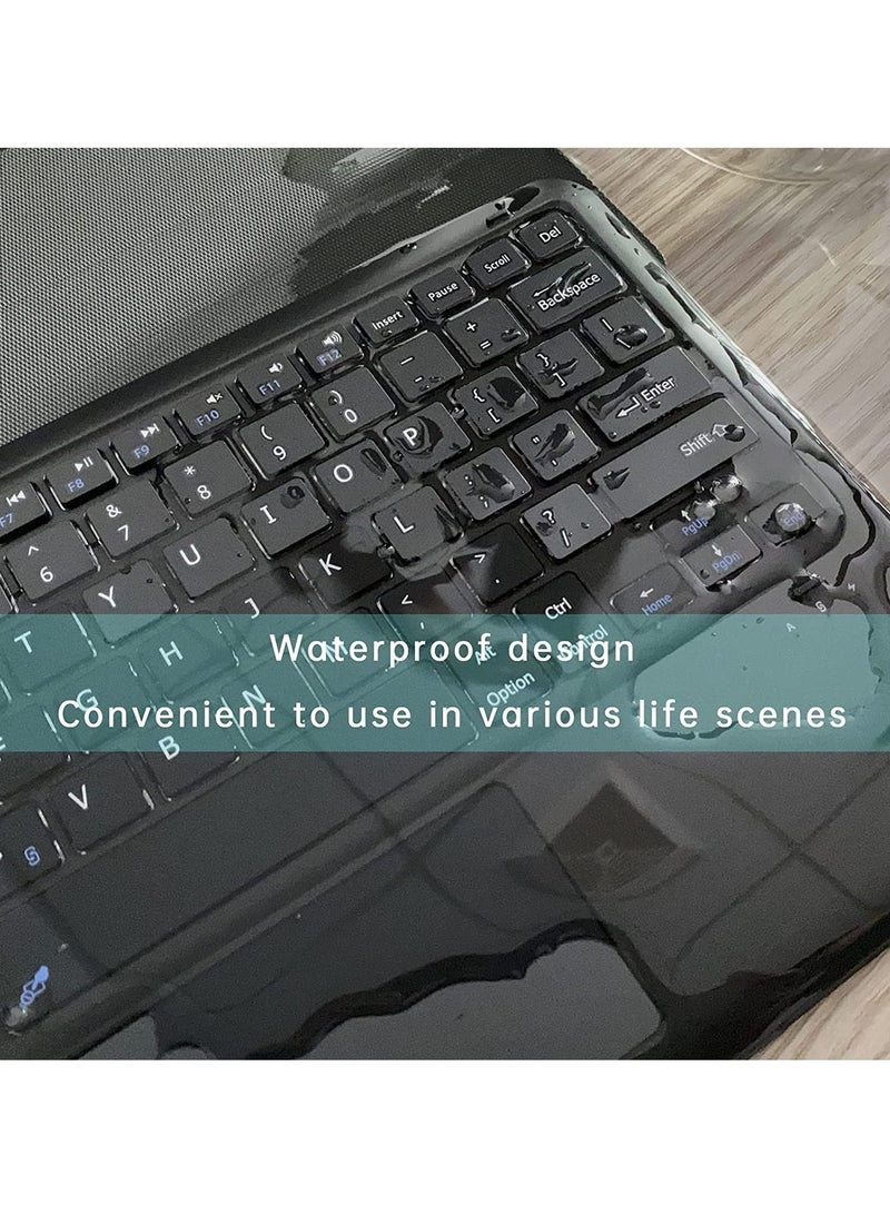 MUNTAQI Keyboard Case for Samsung Galaxy Tab S7 FE 12.4" 2021  Smart Wireless Waterproof Detachable Magnetic Tablet Trackpad Keyboard Cover for S7 FE SM-T730/T736 with S Pen Holder (Black)… - Image 2