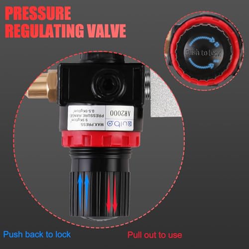 JIFETOR Cylinder Leak Down Tester Kit, Professional Dual Pressure Gauges Engine Compression Leakdown Detector Leakage Test Set for Gasoline Engine with 10 12 14mm Spark Plugs on Car Truck Motorcycle - Image 4