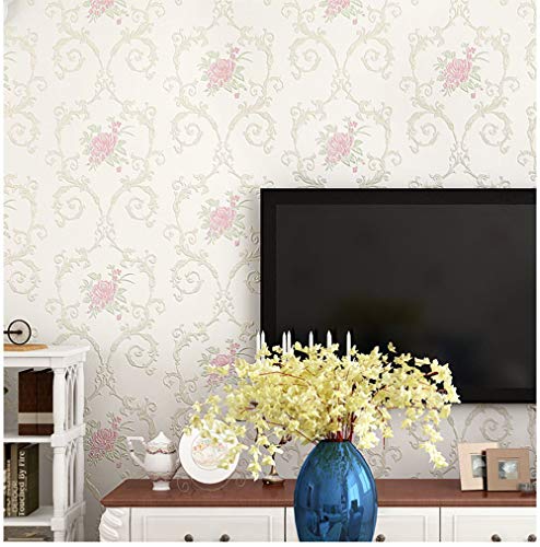 GLOW4U Non-Woven Decorative Flower Contact Paper Self Adhesive Luxury Embossed Floral Peel and Stick Wallpaper for Wall Living Room Bedroom Crafts Wall Decor 20.83 Inches by 9.8 Feet - Image 5