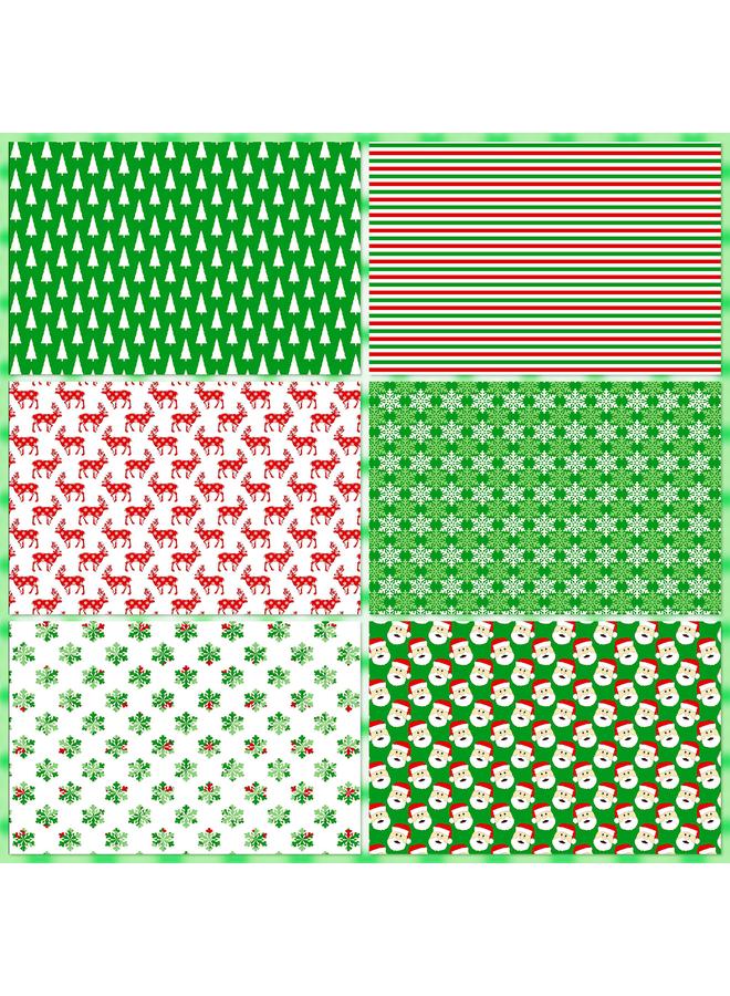Bluejw 12 Sheets/pack Hand Account Material Paper Background Paper Christmas DIY Photo Album Clip Paper Art Card Pattern Paper - Image 5