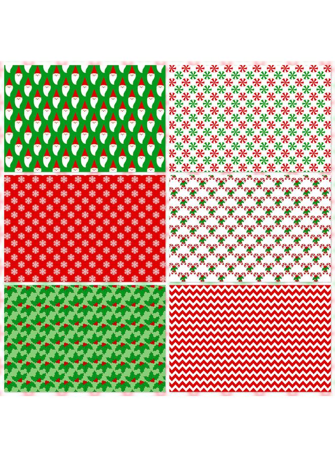 Bluejw 12 Sheets/pack Hand Account Material Paper Background Paper Christmas DIY Photo Album Clip Paper Art Card Pattern Paper - Image 4