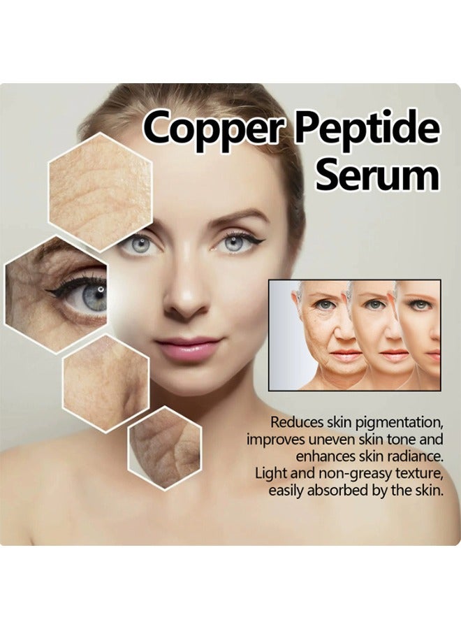 EELHOE Copper Peptides Serum - Face Care for Women - Copper Peptides Dark Spot Correcting Glow Serum - Hyaluronic Acid Serum Skincare - Hydrating Improving Damaged Skin & Making Skin Radiant 30ml  - Image 2
