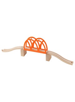 Generic 5 Piece Wooden Train Bridge Set With Interlocking Tracks 