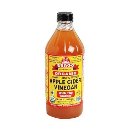 Bragg USDA Organic Raw Apple Cider Vinegar, With The Mother 16 Ounces Natural Cleanser, Promotes Weight Loss - Image 1