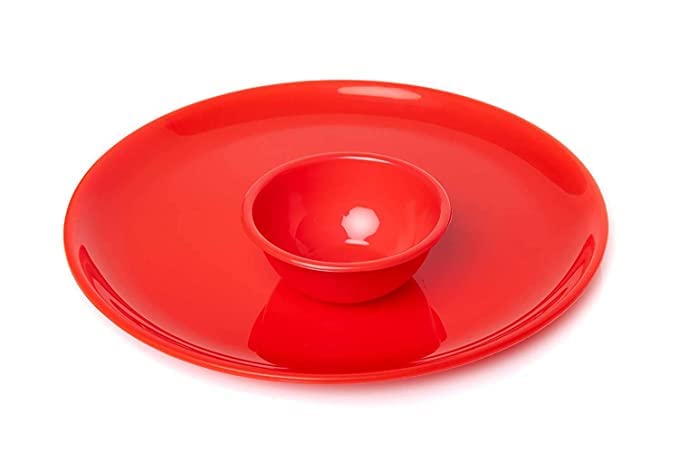 Coolkart Dinner Set 3 Plates 3 Bowls Microwave Dishwasher Safe for Heating Serving for Breakfast Red - Image 3