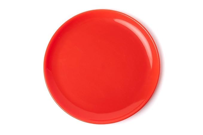 Coolkart Dinner Set 3 Plates 3 Bowls Microwave Dishwasher Safe for Heating Serving for Breakfast Red - Image 4