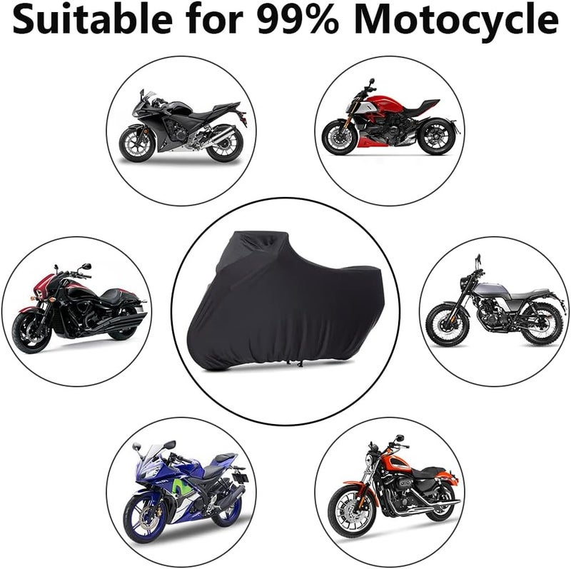 BIHEE Indoor Motorcycle Cover - Soft Stretch Dustproof Cover for Motorcycles up to 116 inches - Image 5