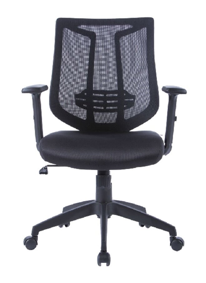 Height Adjustable Mesh Back Office Chair With Armrest And Swivel Wheel Black 104.5 X 64 X 57 Cm X-12X 