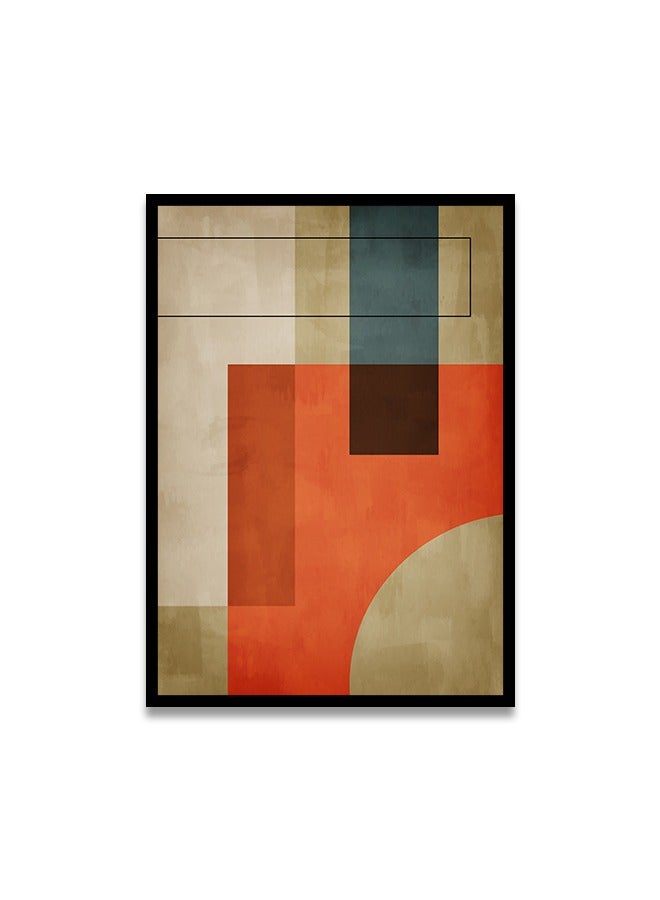 ماركتنا لوحة جدارية قماشية فنية لتزيين الحائط بتصميم تجريدي مع برواز اسود مجوف مقاس 120x80سم قطعة واحدة - Image 2