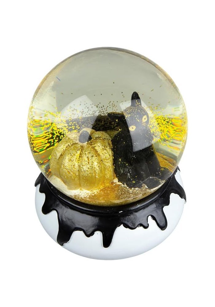 Daiso Halloween Snow Globe – Cat with Pumpkin - Image 4