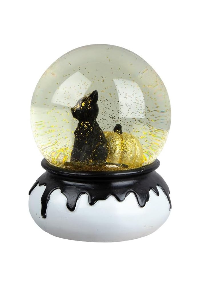 Daiso Halloween Snow Globe – Cat with Pumpkin - Image 3