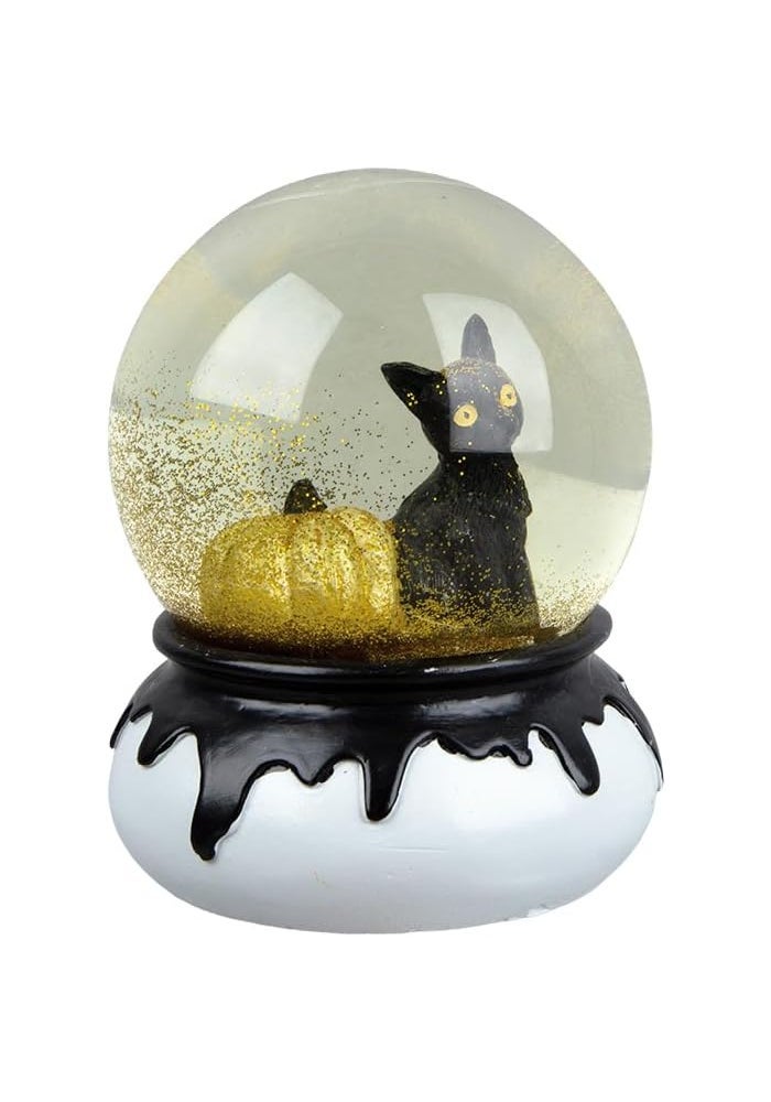 Daiso Halloween Snow Globe – Cat with Pumpkin - Image 2