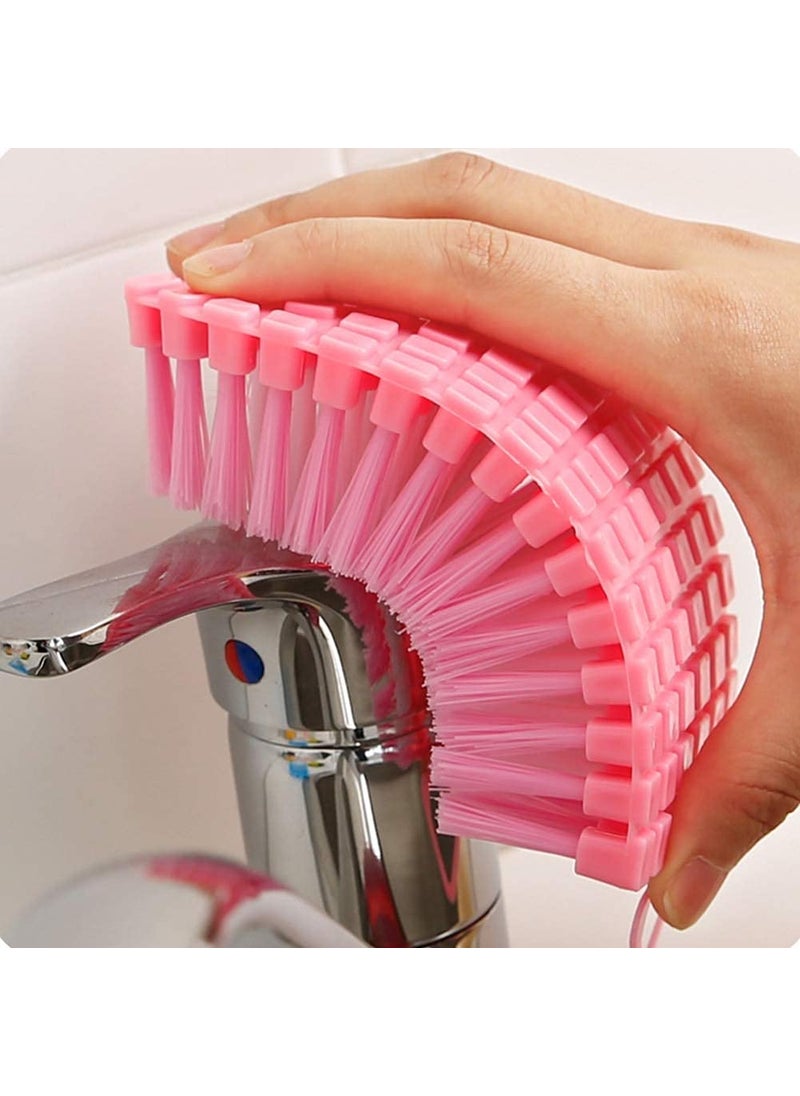 Generic HomeMates Plastic Multipurpose Flexible Cleaning Brush for Home Kitchen Bathroom Tiles Floor Taps and Cloths Washing Multicolour  - Image 1