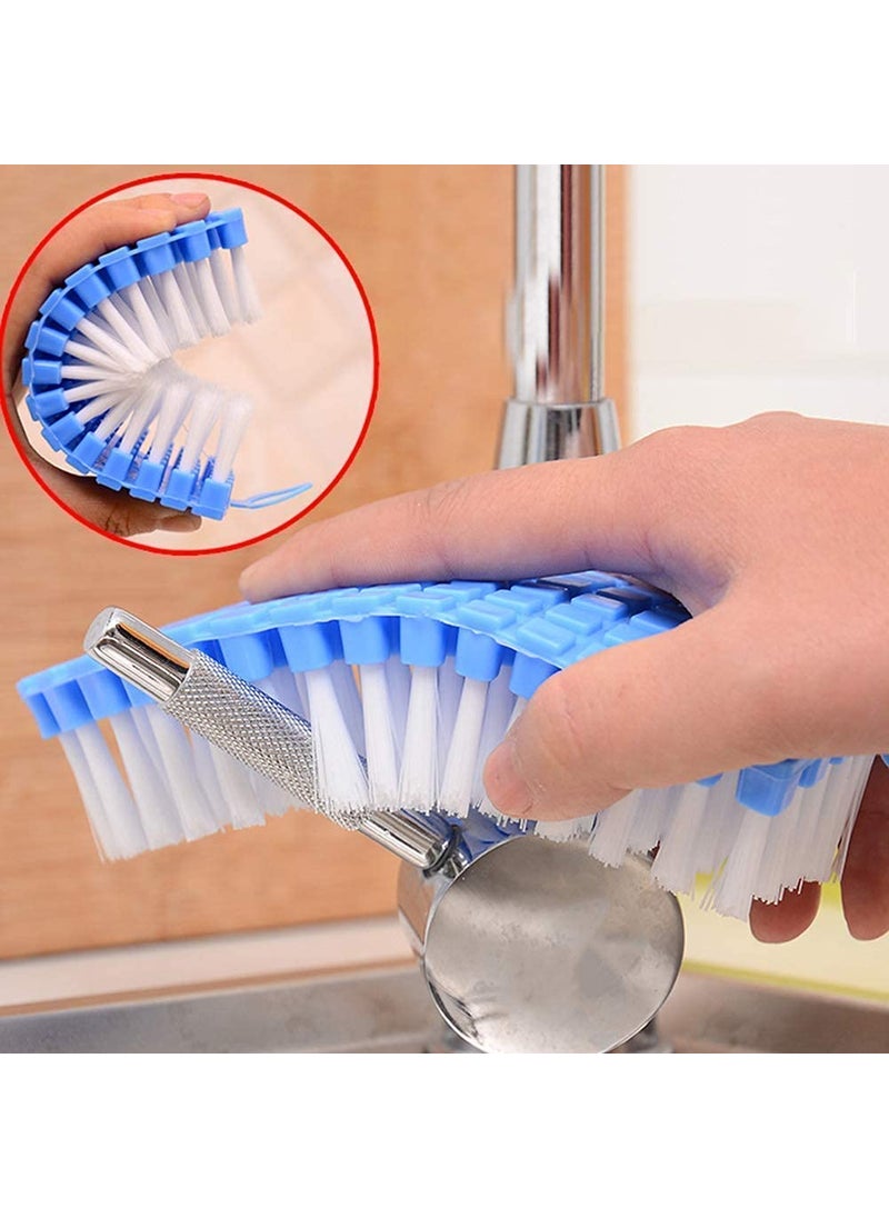 Generic HomeMates Plastic Multipurpose Flexible Cleaning Brush for Home Kitchen Bathroom Tiles Floor Taps and Cloths Washing Multicolour  - Image 3