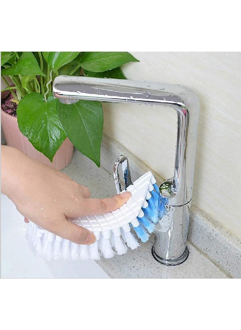 Generic HomeMates Plastic Multipurpose Flexible Cleaning Brush for Home Kitchen Bathroom Tiles Floor Taps and Cloths Washing Multicolour  - Image 2