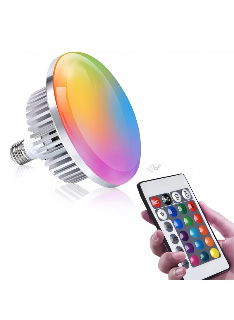 Glanfen 150W Photography RGB Light Bulbs with Remote Control, 3200K-5500K Adjustable Color Temperature, Dimmable, RGB Colors, E27 Socket, for Studio Lighting, Softbox, Photo & Video Shooting - Image 1