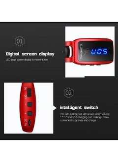 Generic Pick Up Wireless Guitar System Rechargeable Guitar Transmitter Receiver Set Electric Guitar Bass Pick Up (Red)  - Image 4