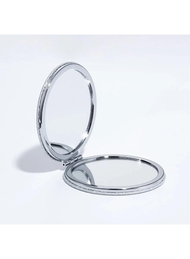 Compact Makeup Mirror Vanity for Women , Men and Girls , Multicolored Elegant Round Travel Cosmetic Mirrors for Pocket, Purse or Handbag, Portable Small Magnifying Handheld Mirrorf - Image 1