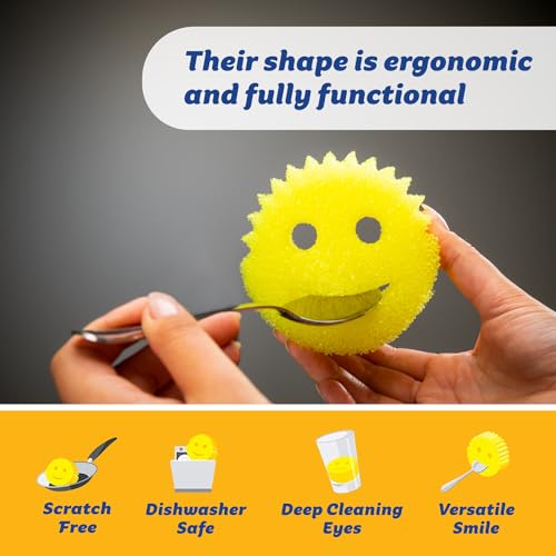 Scrub Daddy 4 Scrub Daddy Sponges & 4 Scrub Mommy Kitchen Sponges - Scratch-Free for Dishes & Multipurpose Cleaning - BPA Free & Made with Polymer Foam - Stain & Odor Resistant (8 Pack) - Image 5