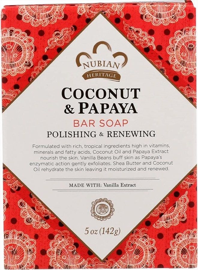 Nubian Heritage Bar Soap Coconut And Papaya 5 Oz