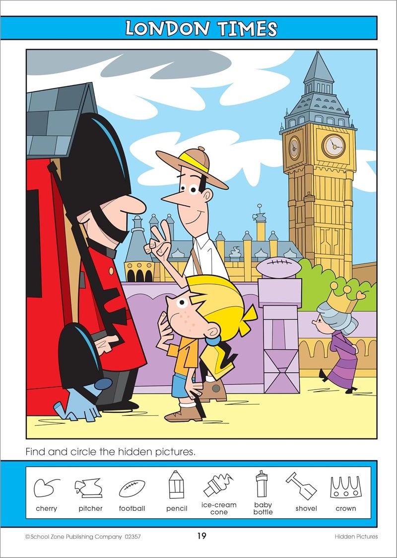 School Zone Hidden Pictures Around the World Workb - Image 5
