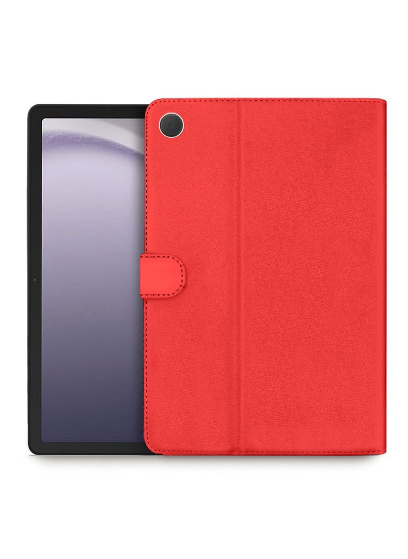 OMAKER - حافظة جلدية ذكية عالية الجودة مع حامل مغناطيسي لجهاز Samsung Galaxy Tab A9 Plus مقاس 11 بوصة 2023 - أحمر - Image 1