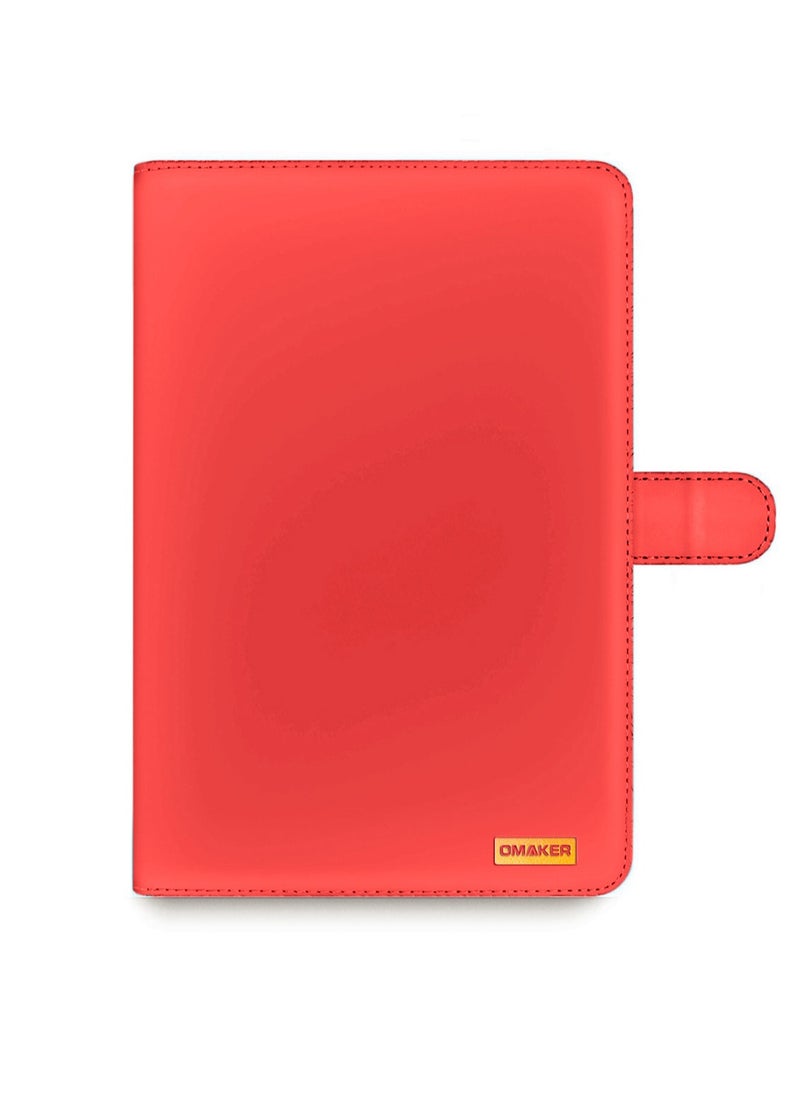 OMAKER - حافظة جلدية ذكية عالية الجودة مع حامل مغناطيسي لجهاز Samsung Galaxy Tab A9 Plus مقاس 11 بوصة 2023 - أحمر - Image 1