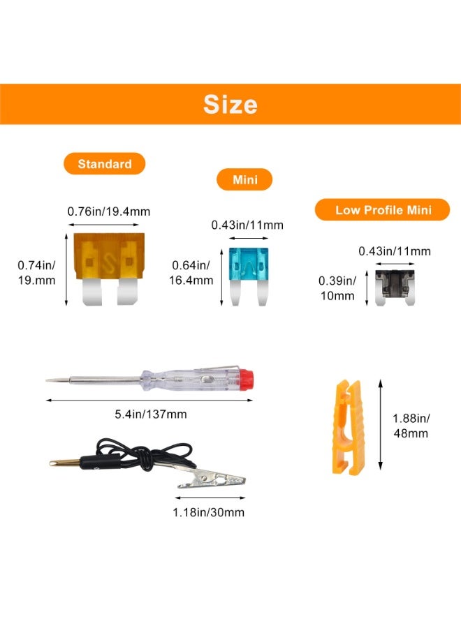 مجموعة صمامات السيارات المصنوعة من الزنك، مكونة من 306 قطعة، مع جهازي اختبار صمامات السيارات وجهازي سحب الصمامات، وصمامات شفرة بديلة للسيارات والقوارب والشاحنات وسيارات الدفع الرباعي، قياسية وصغيرة ونحيفة (2 أمبير/5 أمبير/10 أمبير/15 أمبير/20 أمبير/25 أمبير/30 أمبير/35 أمبير) (306 قطعة) - Image 3