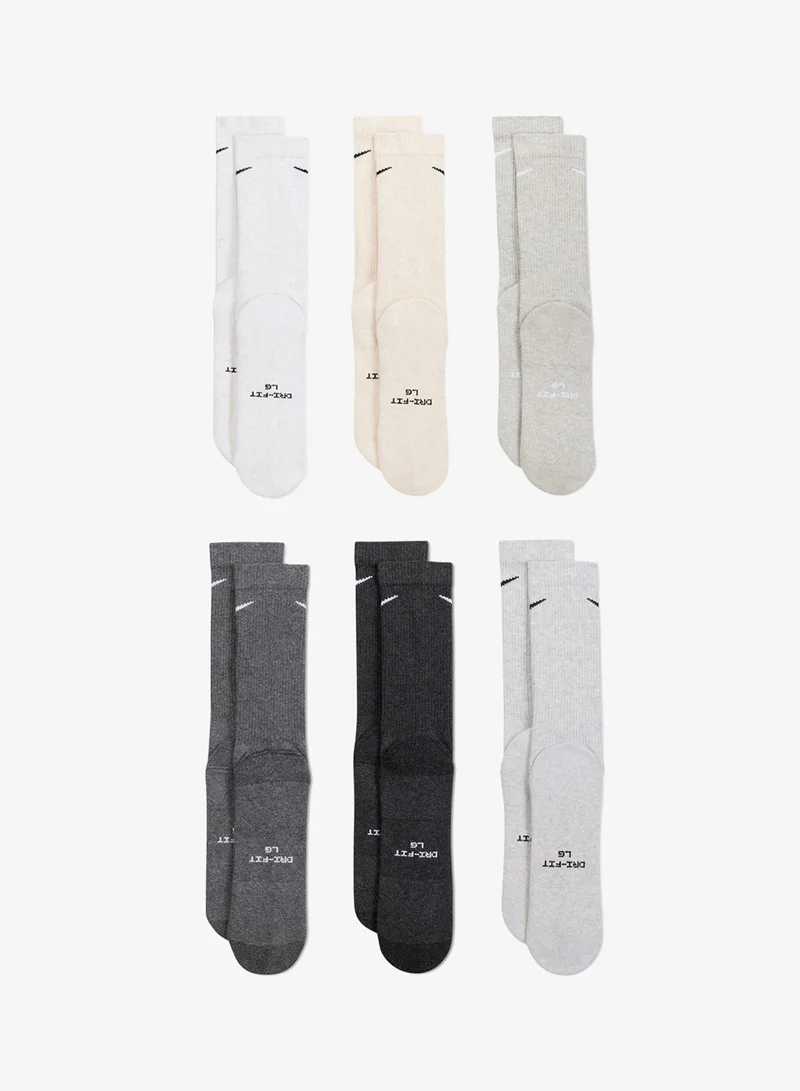 Nike 6-Pack Everyday Elevated Crew Socks