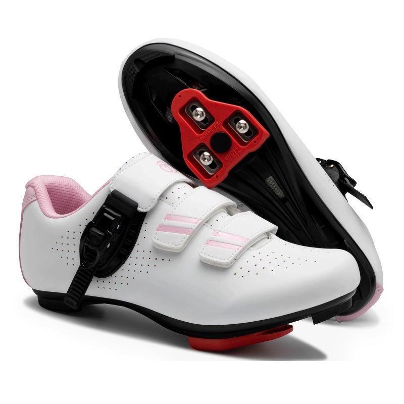CJROSM Cycling Shoes for Men Women Compatible with Peloton Bike, Indoor Spin Shoes with Pre-Installed Delta Cleats, Comfortable & Safe Unisex Outdoor Road Cycling Shoes - Image 1