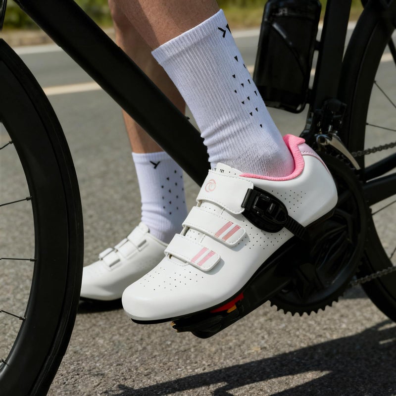 CJROSM Cycling Shoes for Men Women Compatible with Peloton Bike, Indoor Spin Shoes with Pre-Installed Delta Cleats, Comfortable & Safe Unisex Outdoor Road Cycling Shoes - Image 2