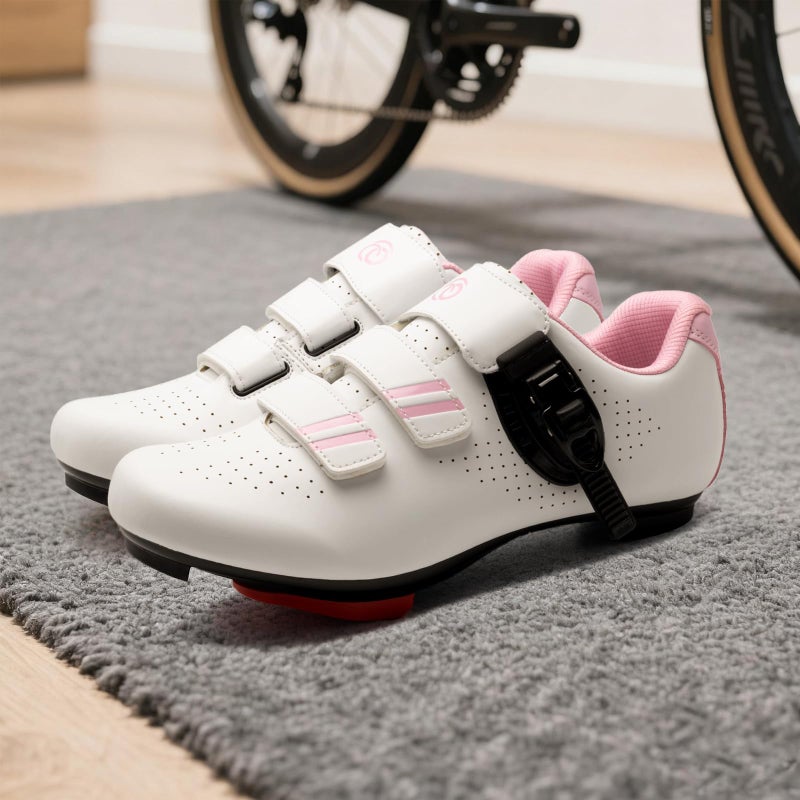 CJROSM Cycling Shoes for Men Women Compatible with Peloton Bike, Indoor Spin Shoes with Pre-Installed Delta Cleats, Comfortable & Safe Unisex Outdoor Road Cycling Shoes - Image 3