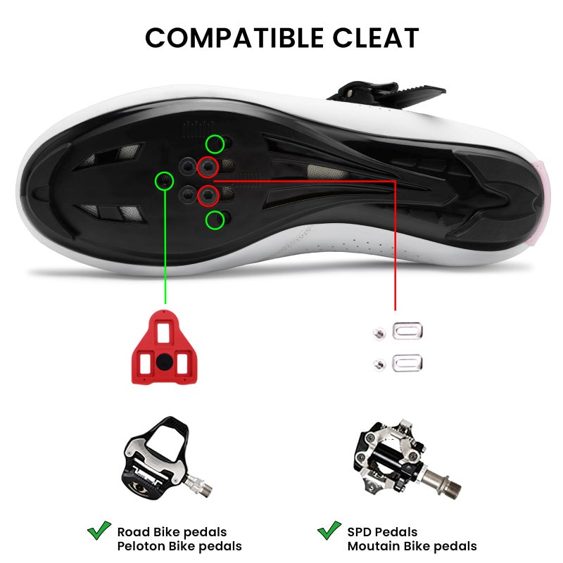 CJROSM Cycling Shoes for Men Women Compatible with Peloton Bike, Indoor Spin Shoes with Pre-Installed Delta Cleats, Comfortable & Safe Unisex Outdoor Road Cycling Shoes - Image 5