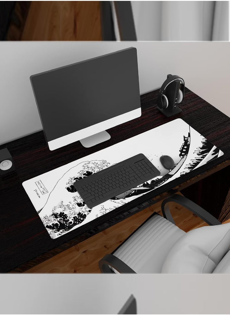 800 * 300 * 3mm Big Gaming Mousepad, Edge Sewn Edge Wave Table Mat Extended XL Mousepad Non-Slip Base Splash Pad Keyboard And Mouse - pzsku/Z860E85E71C8B8200AC10Z/45/_/1731550495/287b3d52-b852-474a-81c4-d2653f0eff8c