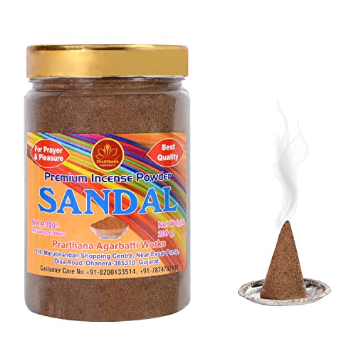 PRARTHANA Premium Sandal Dhoop Powder 200 gm Charcoal Free/Pollution Free dhoop Powder/Dhoop bati/Agarbatti - Image 3