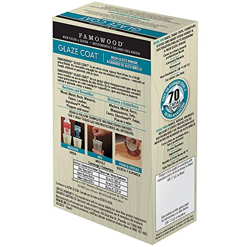 FamoWood مجموعة لاصق الإيبوكسي فاموود 5050060 غلاز كوت - 1 باينت شفاف - Image 2