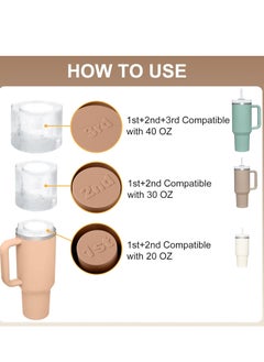 Y&D Ice Cube Tray for Cup Silicone Ice Cube Mold with Spill-Resistant Lid 3 Hollow Cylinder Ice Cube Molds for 20-40 oz Tumblers BPA Free Ice Cube Trays for Freezer Drinks Coffee  Brown  - Image 2