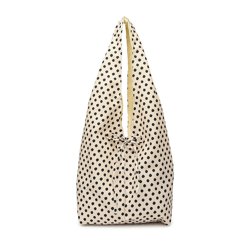 Spring Korean Floral Vial Bag Contrast Color Underarm Bag Large Capacity Commuter Bag Dual-Use Double Bread Student Bag