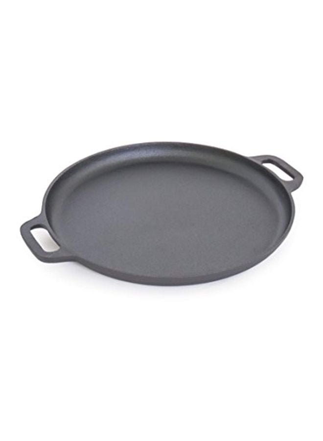 ForHauz Pre-Seasoned Cast-Iron Griddle/Pizza Pan, 14", Black - Image 2
