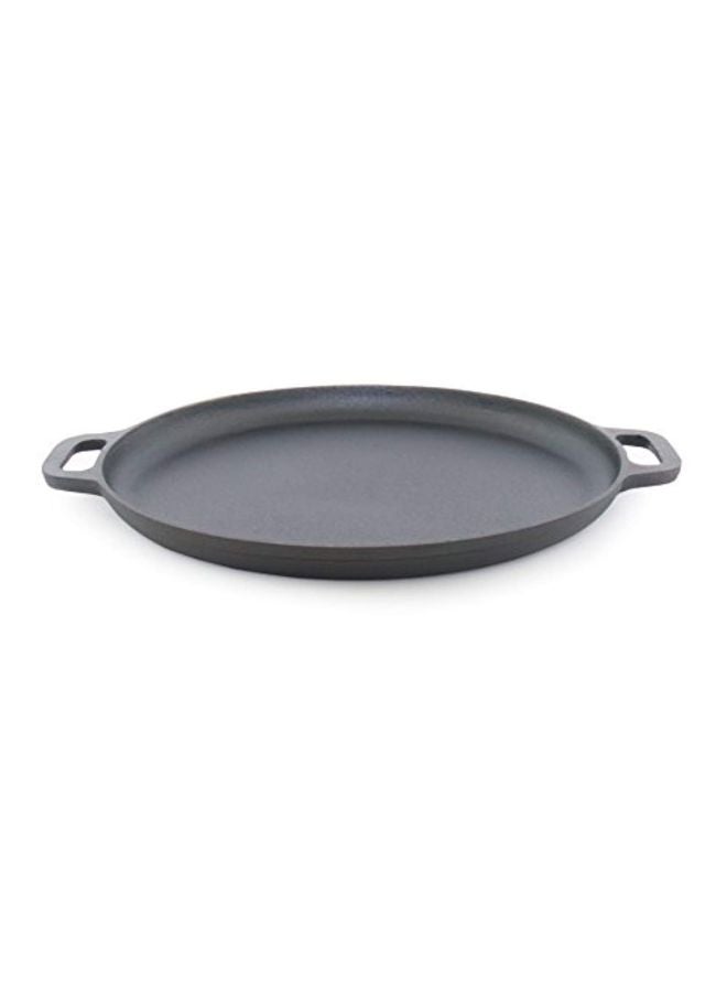 ForHauz Pre-Seasoned Cast-Iron Griddle/Pizza Pan, 14", Black - Image 3
