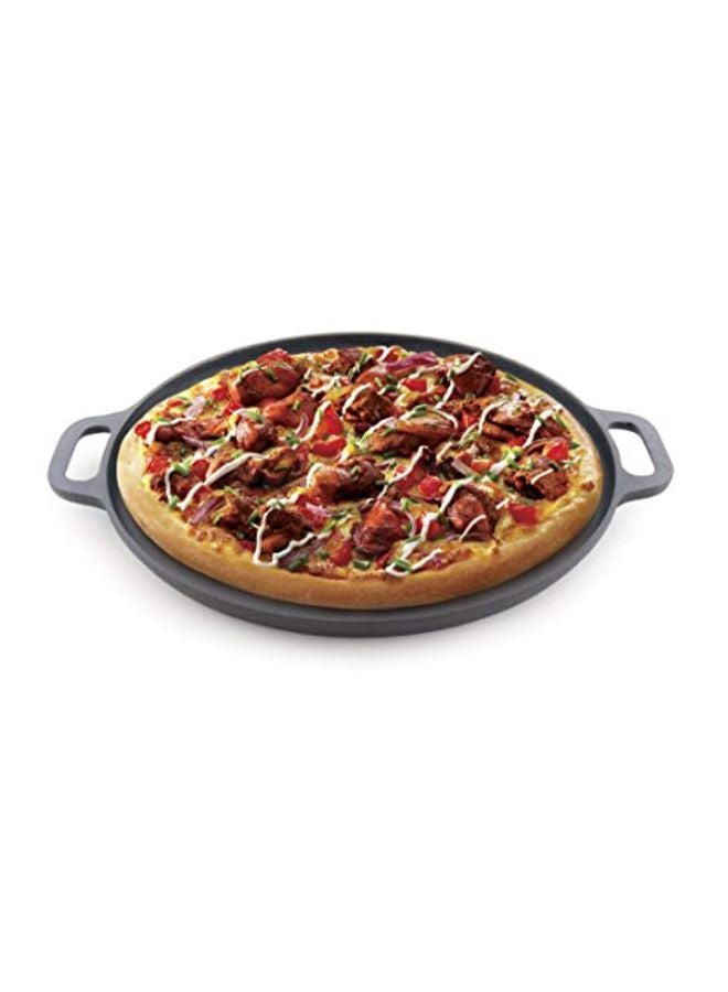 ForHauz Pre-Seasoned Cast-Iron Griddle/Pizza Pan, 14", Black - Image 4