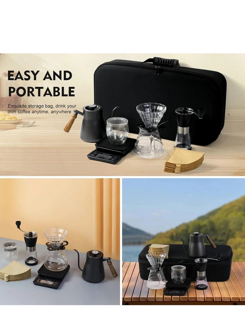 All in 1 Coffee Set Great Replacement for Coffee Machines,Perfect for Travel Home Office (Coffee Set-Black Bag) - Image 1