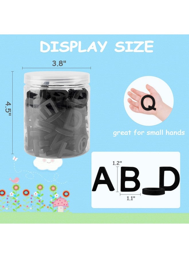 Lzttyee Decorative Magnetic Eva Alphabet Letters/Arabic Numerals For Refrigerator/White Board (117Pcs Letters Black) - Image 2
