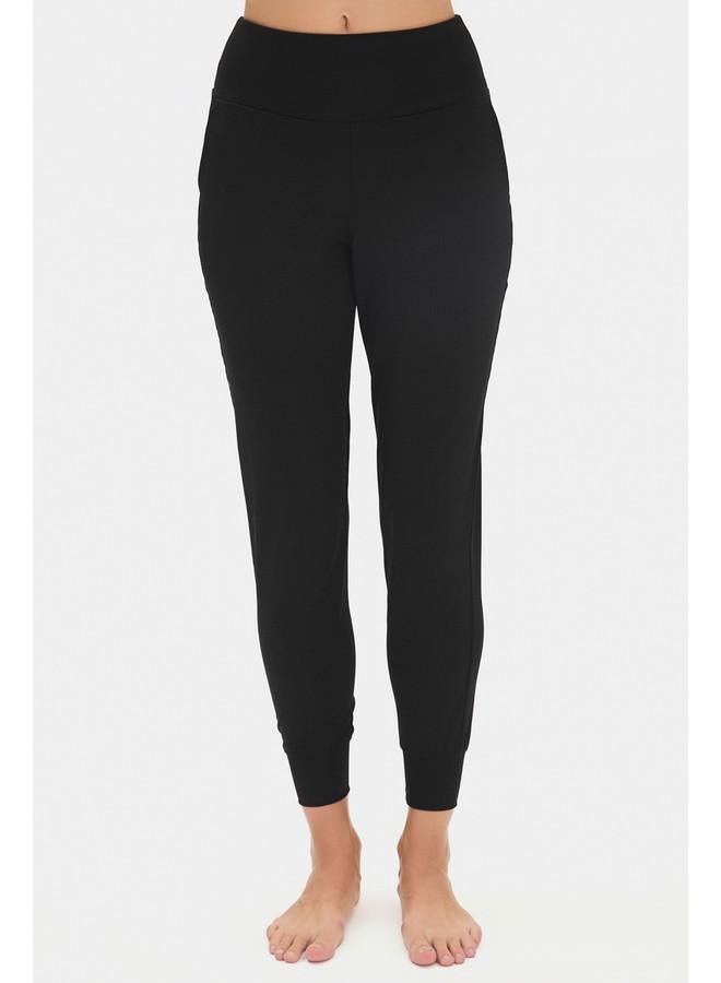 June Women High Waist Jogger Sweatpant Black - Image 5