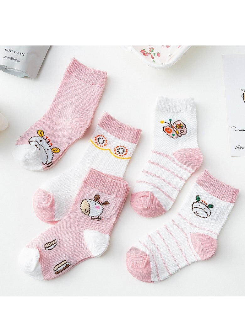 Generic - Child Absorb Sweat and Ventilate Socks 5 Pairs High Quality Socks One Size Fits All - Image 1