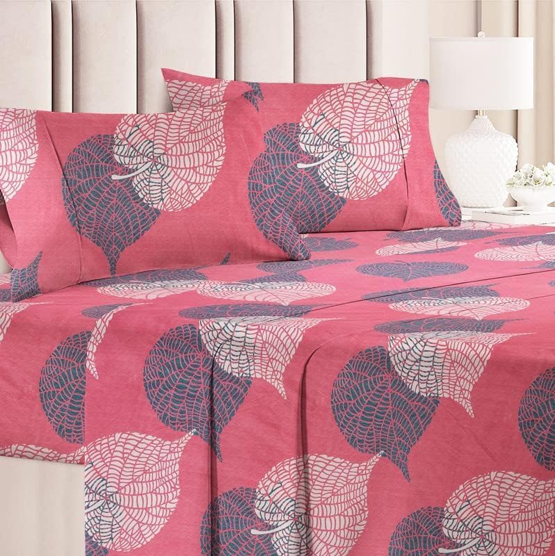 BSB HOME Premium Double Bedsheet with 2 Pillow Covers - 160 TC Supersoft Microfiber - Breathable & Wrinkle Free - 3 Pcs Set | Pink and Grey - Image 5