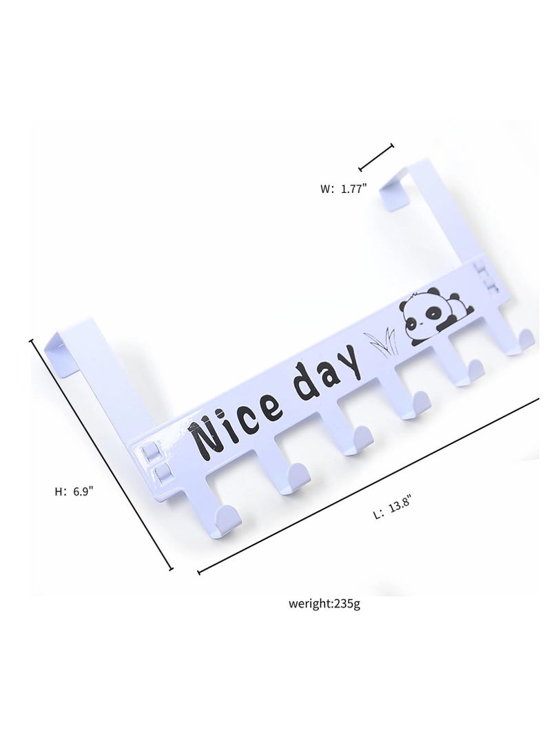 Over the Door Hanger with 6 Hooks, 2 Pack, 36CM Metal Door Hooks Rack for Hanging Towels, Clothes, Bags and Robes, Ideal for Bathroom Bedroom and Kitchen  - Image 5