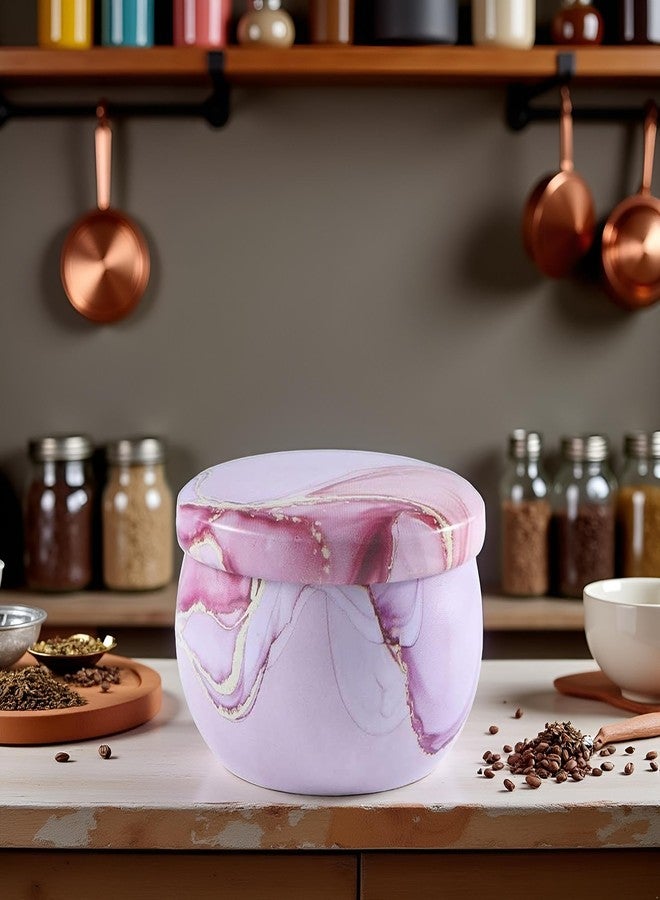 Tustao Tea Can with Airtight Lids Display Candle Jar, Food Storage Container For Tea Candy Cookies Coffee Bean Sugar Food Storage Containers With Lids, Kitchen Storage Jar, Food Jars and Canisters (Pink) - Image 2