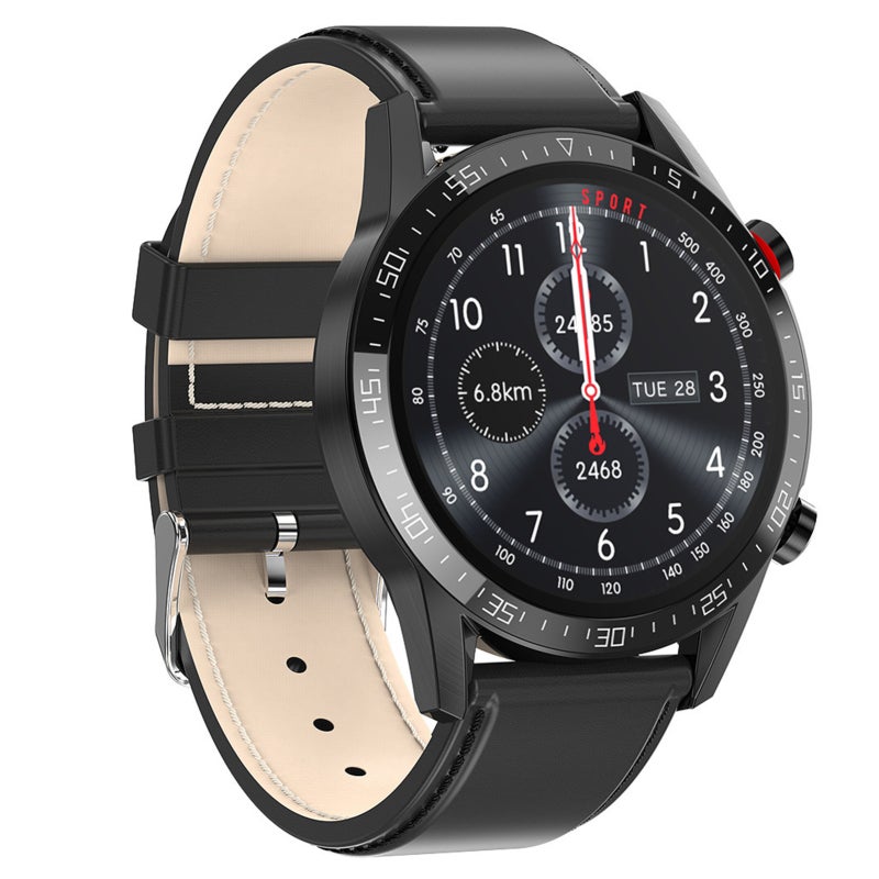 ساعات ذكية شاشة حيوية مقاس 1.3 بوصة - مراقب معدل ضربات القلب في الوقت الفعلي - مراقب لياقة بدنية بتصميم مقاوم للماء للسباحة والتمرينات المكثفة ومراقبة الصحة - Image 1